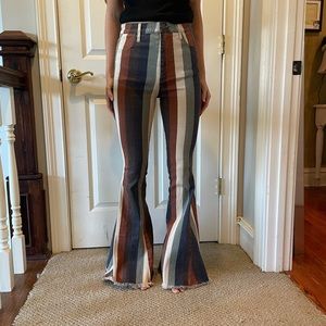 Show Me Your Mumu Berkeley Zip Up bells Retro Stripe Size 25